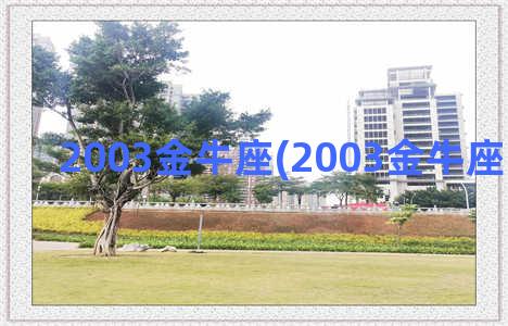 2003金牛座(2003金牛座上升星座)