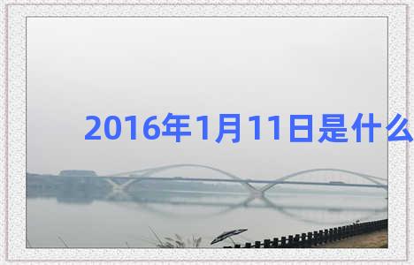 2016年1月11日是什么星座