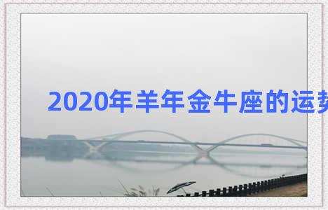 2020年羊年金牛座的运势如何