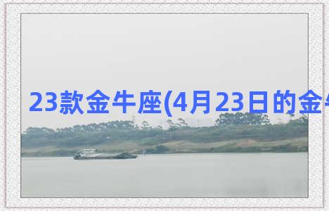 23款金牛座(4月23日的金牛座男生)