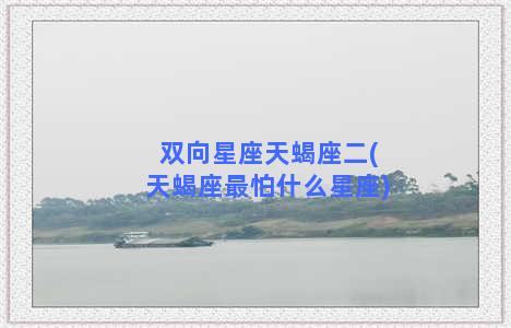 双向星座天蝎座二(天蝎座最怕什么星座)