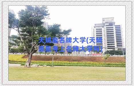 天蝎座名牌大学(天蝎座能考上名牌大学吗)