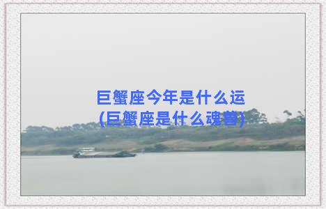 巨蟹座今年是什么运(巨蟹座是什么魂兽)