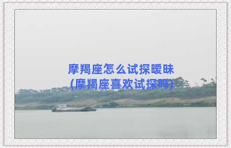 摩羯座怎么试探暧昧(摩羯座喜欢试探吗)