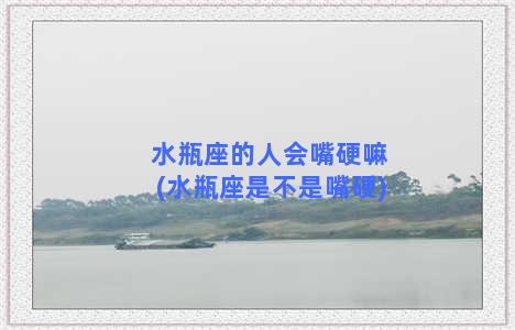 水瓶座的人会嘴硬嘛(水瓶座是不是嘴硬)