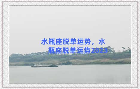 水瓶座脱单运势，水瓶座脱单运势2023