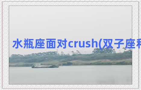 水瓶座面对crush(双子座和水瓶座)