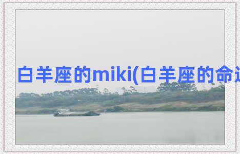 白羊座的miki(白羊座的命运和财运)